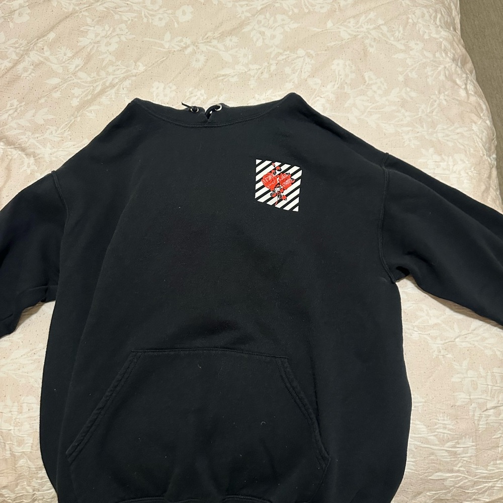Black Sweatshirt with Graphic Patch